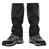 HQdeal Outdoor Gamaschen, Einstellbare Oxford Wasserdicht Gamaschen, Herren und Damen, Atmungsaktiv Schnee Jagd Gamaschen zum Wandern, Klettern, Trekking
