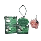 Břū Seife auf einem Seil, 150 g, origineller authentischer Duft, 3 Seifenriegel mit kostenlosem Schönheitskörperpuff (jede Farbe)