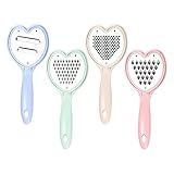 Krauthobel Elektrisch Set, Edelstahl, Käsereibe Gemüsehobel, kann für Gemüse, Obst, Handschredder, Schredder, Hobel, Küche verwendet werden Gurkenreibe Verstellbar (Pink, One Size)