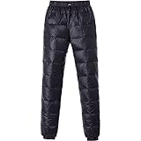Tapasimme Damen Herren Winter Warme Gänse Daunenhose Ultraleichte Schneehose Kompressions-Daunenhose Outdoor Camping Isolierte Hose (Schwarz, M)