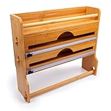 VON STEINEICH® Küchenrollenhalter aus Holz [ohne Bohren] Wandrollenhalter für Küchenrolle, Alufolie & Frischhaltefolie - Kitchen Organizer mit extrem scharfen Klingen – einfache Montage & Handhabung