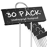 Metall Pflanzenstecker Steckschilder Garten Pflanzschilder Stabil Pflanzetiketten Draußen Steckschilder für Pflanzen Gemüse und Kräutern, Wetterfeste Wiederverwendbare 30er Set