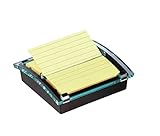 Post-it Z-Notes Dispenser XL, Schwarz und Post-it Super Sticky Z-Notes Im Großformat, Gelb, Liniert, 101 mm x 101 mm, 90 Blatt - für Schule, Zuhause und Büro