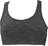 GURU SHOP BraTop, Yogatop aus Bio-Baumwolle - Anthrazit, Damen, Size:L