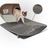 Loftify Katzenklo Matte Unterleger, EVA Katzenstreu Matte, Rutschfeste Katzenstreu Auffangmatte - Katzentoilettenvorleger und Katzenklomatte, Wasserdichte Unterlage