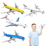 NimblusToy Flugzeug Spielzeug, Aeroplane Toy for Kids, Kleiner Modellflugzeug, Metall Pull Back Flugzeug Spielzeug, Kindergeburtstag Geschenke für 3-12 Jahrlge Jungen Mädchen 4 Stück