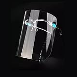 10 Pack Gesichtsschutz mit Brillengestellen–Ultraklares PET-Schutzschild,Leichtes Schutzvisier mit Komplettabdeckung für Damen Herren,Gesichtsschild Visier Wiederverwendbar für Arbeit,Geschäft,Alltag