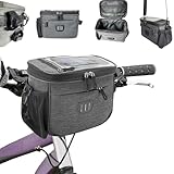 IXCUFB 5L Lenkertasche Fahrrad, Wasserdicht Fahrradtasche Lenker Mit Touchscreen Und Abnehmbarer Schultergurt, Fahrradtasche Für Vorne, Fahrradlenkertasche Für Alle Handy