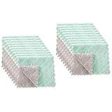 PATKAW 2 Sätze Geschirrtuch Tücher Abtropfmatte Für Geschirr Mikrofasertuch Reinigungsmittel Reiniger Kitchen Helper Kitchenaide Staubtuch Für Tisch Hausbedarf Polyester 20 Stück * 2