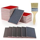 KACNON Schleifschwämme,20 Stück,Weiches,Flexibles Nass-Trocken-Schleifpapier,180-3000 Körnung Handschleifblöcke,Schleifpads für Holz,Trockenbau,Metall,Farbe, Autokarosseriereparatur