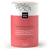 Pure Ella Schilddrüsen Komplex - 60 Kapseln (2 Monate), Hochdosiert & Vegan - Selen Jod Komplex mit Thymian Extrakt, Kelp, L-Tyrosin plus 8 B-Vitamine - Jod Tabletten Alternative - Laborgeprüft in DE