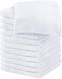 Utopia Towels Baumwoll-Seiftücher-Set, 100% ringgesponnene Baumwolle, hochwertige Flanell-Seiftücher für das Gesicht, sehr saugfähige und weiche Handtücher, 12 Stück (Weiß)
