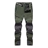 Zilosconcy Softshellhose Damen Frauen Gefüttert Schneehose Skihose Winter Winddicht Wanderhose Thermo Sporthose Warm Wasserdicht Winterhose Regenhose