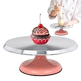 Drehbarer Kuchenständer - Kuchendrehtisch, Drehtisch-Dekorationsständer aus Legierun | Robuste Backwerkzeuge, Drehteller für Kuchen, lautlos drehbarer Tortenständer für Kuchendekorationen Drehbare