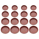 JOYIAL 16 Stück Blumentopf Untersetzer Rund, Plastik Pflanzen Untersetzer Blumentopf, 14/18/20/22 cm Kunststoff Pflanzen Untersetzer, Blumentopfuntersetzer Kunststoff Rund für Gärten, Balkone