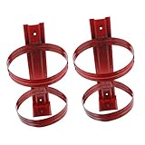 CUBTOL 2 Stück Zuhause Für Bars Bar Rot Schwere Haken Feuer Montiert Eisen Halterung Halter/Ständer Wand- Feuerlöscher Aufhänger Bürowand Verstellbarer Wand-Feuerlöscher Schule