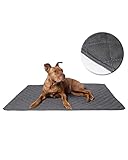 Lous stilvolle Hundematte, Hundedecke XXL für große, mittelgroße und kleine Hunde, waschbar bei bis zu 60 oder 90ºC, Sofaschutz, Haustier, Hunde und Katzen (XXL ca. 120x90 cm, Anthrazit / Grau)