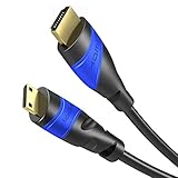 KabelDirekt – Mini-HDMI-Kabel, bruchfest konstruiert – 3m (HDMI zu Mini-HDMI, bidirektional, 4K@60Hz für Ultra HD, HDMI 2.0/1.4, High Speed mit Ethernet, für Tablets/Kameras/Camcorder, schwarz)
