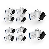 GIGASTONE 128GB Nano Luxus Dual-Laufwerk (10 Stück) Z50 USB 3.2 Gen 1, 2-in-1 USB-A & Type-C, 100MB/s, Metalldesign, Plug & Play für Smartphone/PC/Mac/TV/Auto USB 2.0/3.0/3.1 Kompatibel