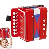 Kinderakkordeonspielzeug – Kindermusikinstrument | Tragbares Mini-Akkordeon Mit 7 Tasten, Musikakkordeon, Knopfakkordeon – Kindermusikspielzeug – Tragbares Akkordeon-Musikinstrument, Geburtstagsgesche