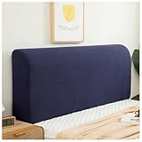 YUEZHONG Stretch-Kopfteilbezüge for King-Size-Betten, Full-Queen-Size-Betten, Rutschfester, Staubdichter Jacquard-Kopfteilschutz for Schlafzimmerdekor, Waschbar(Dark Blue,120x60cm/47x24in)