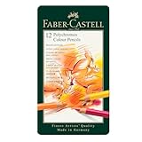 FABER-CASTELL 110012 - Künstlerfarbstift Polychromos, 12er Metalletui