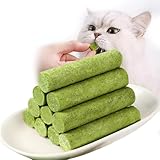 Katzengras Sticks 67g Gefriergetrocknet Katzengras Snack Kätzchengras-Beißstäbchen Katzenminze Stick Kauspielzeug Katze Zur Zahnpflege Zahnreiniger Haarballenentfernun Steigerung des Appetits