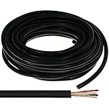 Mikrofonkabel RUND 10m schwarz - 2x0,34mm² - OFC Innenleiter