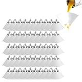 BbiuRer 50 Stück Lacksiebe Lackfilter, Nylon Einweg Konisches Papier Lacksiebe Mikron Filter Trichterfiltern, Weiß, Papier