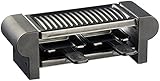 Rosenstein & Söhne Raclette Grill: Raclette für 2 Personen, mit Grillaufsatz und heißem Stein, 350 Watt (Raclette Steinplatte)