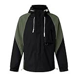 MUOYITEW Regenjacke Herren Atmungsaktiv Leichte Fahrradjacke Schnell Trocknend Laufjacke Lockerer Fahrrad Regenmantel Basic Frühling Outdoorjacke Mit Kapuze Stanzjacke Herren & Damen Windbreaker