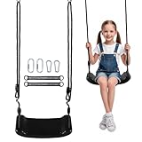 KIMIGO Schaukel Garten,Schaukelsitz,Höhenverstellbare Kinderschaukel Outdoor,Kinderschaukel Outdoor Indoor mit 2er Hängematte Gurte und 4er Karabinern,für Kinder Garten Indoor Camping