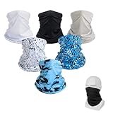 Multifunktionstuch Bandanas 6er Set, Multifunktion Atmungsaktiv Winddicht Schlauchschal für Herren –Loop Schal Ideal für Motorrad, Laufen, Wandern, Radfahren