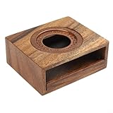 Teewärmer mit Walnussholz-Konstruktion mit Kerzentablett im Schubladen-Stil, Dichtung aus Legierung für gleichmäßige Wärme und Edelstahlring, geeignet für Blumentee