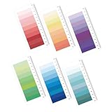 ABOOFAN 6 Sätze Farbverlauf Haftmarker Selbstklebend Dünn Klebezettel Für Bücher Büro Schule Kompakt Tragbar
