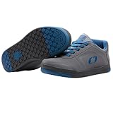 O'NEAL | Mountainbike-Schuhe | MTB Downhill Freeride | Vegan | Gleichgewicht zwischen Grip und Fußrepositionierung, Innengelenkschutz | Pinned Pro Flat Pedal V.22 Shoe | Erwachsene | Grau Blau | 45