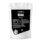 BULL ATTACK BCAA Pulver - 500g - Reines, hochwertiges Pulver ohne Zusätze - L-Leucin + L-Isoleucin + L-Valin - Im Verhältnis 2:1:1 - Essentielle Aminosäuren Antikatabol + Anabol zum Muskelaufbau, Muskelschutz & Regeneration