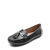 DREAM PAIRS Damen Loafer Bequeme Mokassins Slippers SCHWARZ 38 (EUR) SDLS2320W-E
