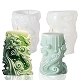 Irtyif Kerzenformen zum Gießen,Silikonformen Gießformen,Kerzen Formen Silikon,Giessformen Silikon,Kerzengießformen,Kerzen Selber Machen Set Formen für Duftkerzen,Handwerk Ornamente,Einfache Freigabe
