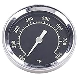 Ofenthermometer aus Edelstahl, Thermometer mit zuverlässiger Anzeige, 100800 ℉ für Küche und Küche im Freien