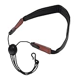 Haofy Saxophon-Umhängeband, Verstellbares PU-Leder mit Metallhaken für Saxophone und Klarinetten, Komfortables Design für Studenten und Profis