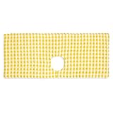 Cackleberry Home Gingham-Karo-Frottee-Küchenspüle, Wasser-Spritzschutz, saugfähig, 61 x 16,5 cm (Zitronengelb)