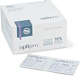 ﻿OptiPro Isopropyltücher mit 70% Alkohol | 200 Stück einzeln verpackt | Reinigungstücher | Einweg-Vorinjektionstücher | Desinfektionstücher | leicht aufreißbare Verpackung | Allzwecktücher