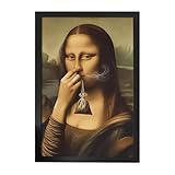 Badezimmer Kunst Nase Zuhalten - Humorvoll Skurril Lustig Vintage Klo Gemälde - Toilettenbild Druck Wanddekoration | Deko Für Wohnzimmer Büro Zuhause Badezimmer WC