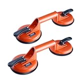 VEVOR Saugheber aus NBR Glasheber φ119mm Vakuumheber Belastbarkeit 85-150kg Glassauger Betriebstemperatur -20-60℃ Plattenheber Vakuum Saugnapf mit ergonomischem Alu-Griff