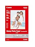 Canon Fotopapier GP-501 glänzend weiß - 10x15cm 100 Blatt für Tintenstrahldrucker - PIXMA Drucker (200 g/qm), PG-40