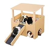 Opilroyn Chinchilla-Haus, Hamsterhaus, Spielzeug, doppellagig, Lebensraum-Dekor mit Leiter, Hamsterkäfig-Zubehör für Kaninchen, Frettchen, Rennmäuse und andere Kleintiere