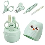 PandaEar Baby Nagelknipser Maniküre Set, 4 In 1 Baby Nagelpflegeset Pediküre Pflege Kit mit Nagelknipser, Schere, Nagelfeile & Pinzette für Neugeborene Kinder Kleinkinder Säuglinge