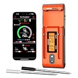 TempSpike Kabelloses Bluetooth Fleischthermometer zum Grillen und Räuchern, Doppel-Fleischsonde, verbesserter LCD-Verstärker, Grillthermometer für Grill, Rotisserie, Truthahn, Rindfleisch