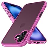 ivoler Hülle für iPhone 16 Plus, [Militärstandard] Stoßfest Handyhülle Matt Durchscheinende Rückseite Anti-Fingerabdruck Schutzhülle Case (Rosa)